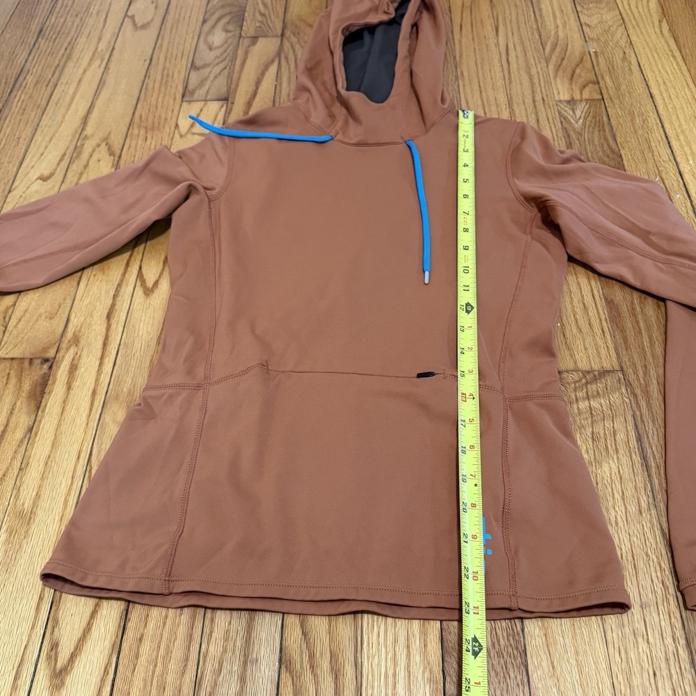 Stio Fremont Stretch Fleece Hoodie in Burnt Orange Size Small Women - Picture 6 of 7